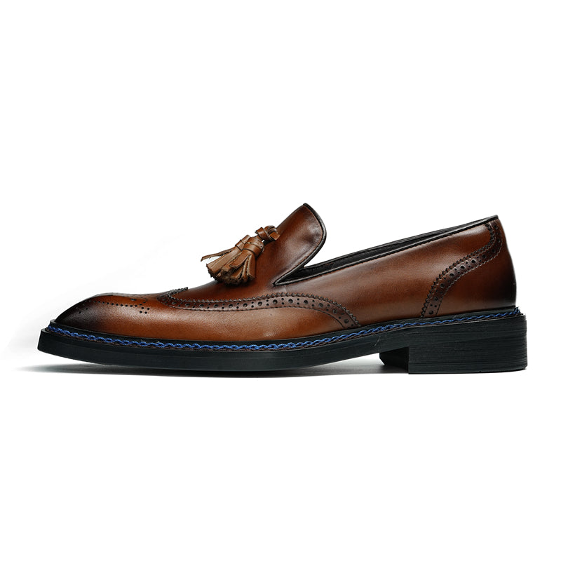 Veltique Snakara Tassel Dress Loafers