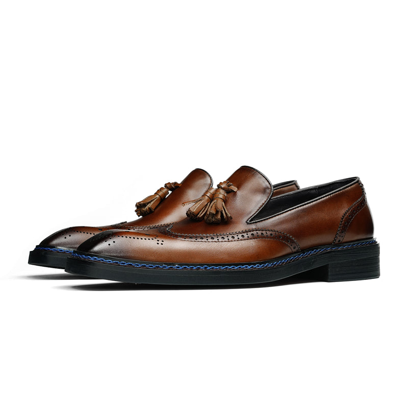Veltique Snakara Tassel Dress Loafers