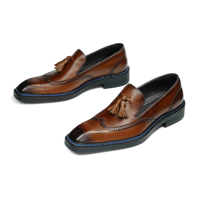 Veltique Snakara Tassel Dress Loafers