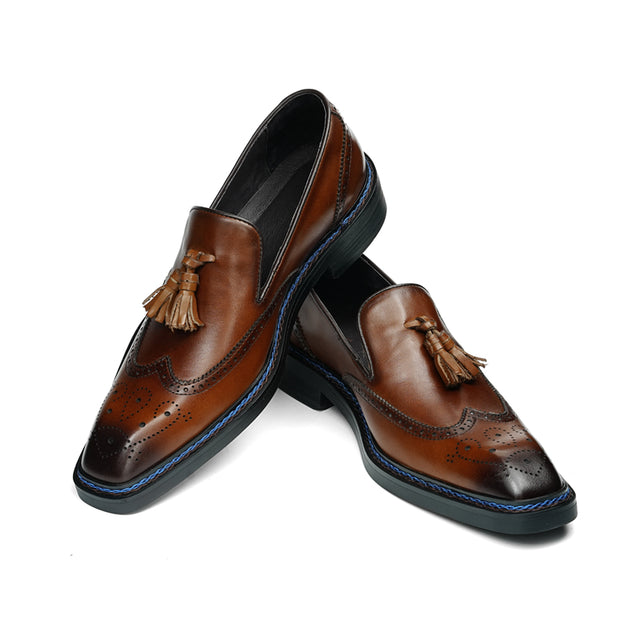 Veltique Snakara Tassel Dress Loafers