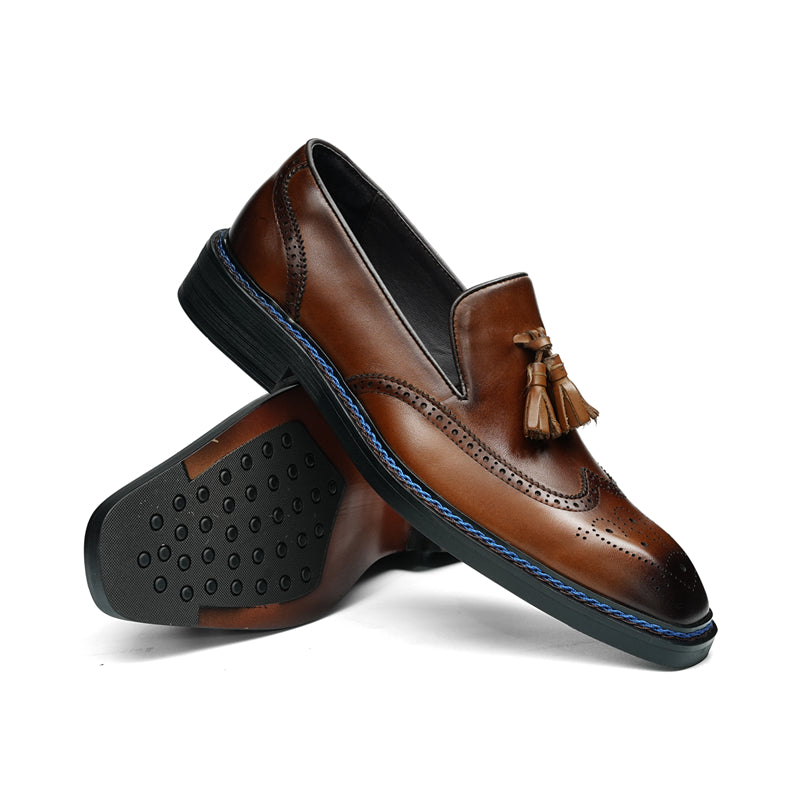 Veltique Snakara Tassel Dress Loafers