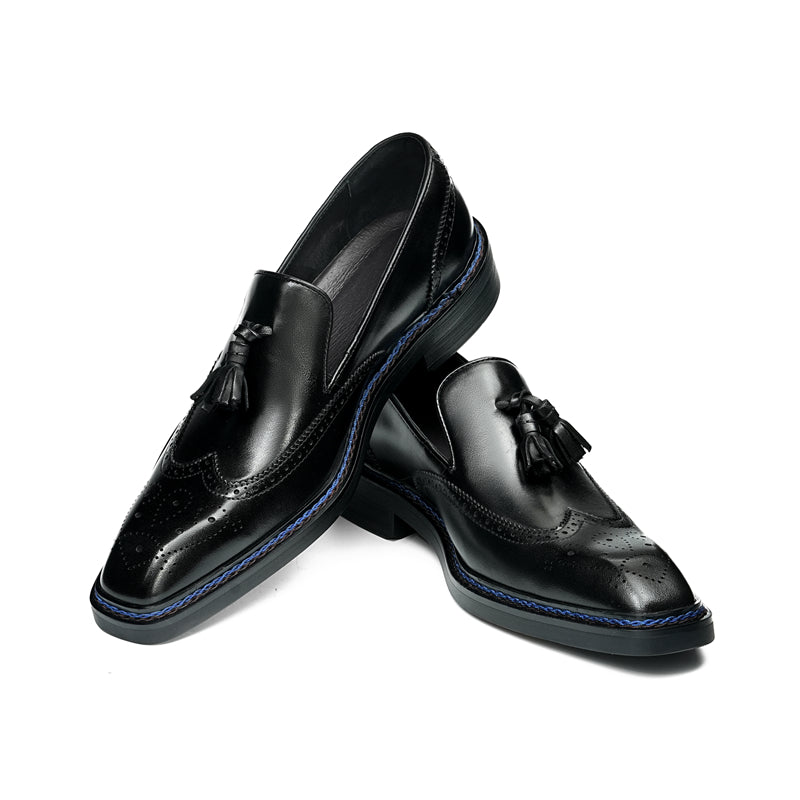 Veltique Snakara Tassel Dress Loafers