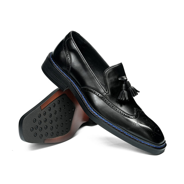 Veltique Snakara Tassel Dress Loafers