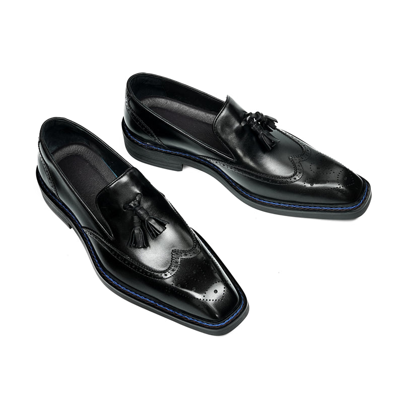 Veltique Snakara Tassel Dress Loafers