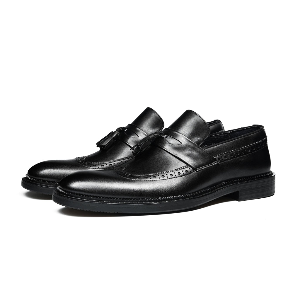 Veltique Snakara Tassel Dress Loafers