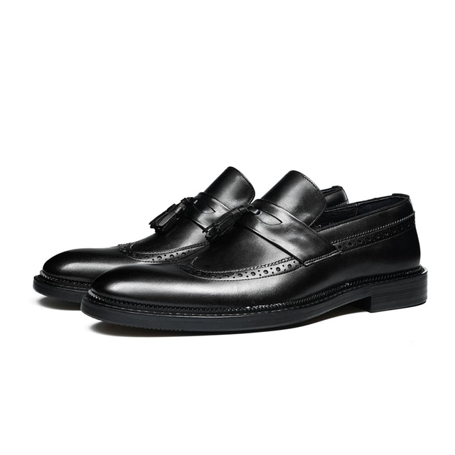 Veltique Snakara Tassel Dress Loafers