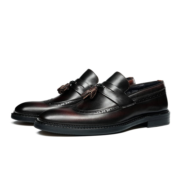 Veltique Snakara Tassel Dress Loafers