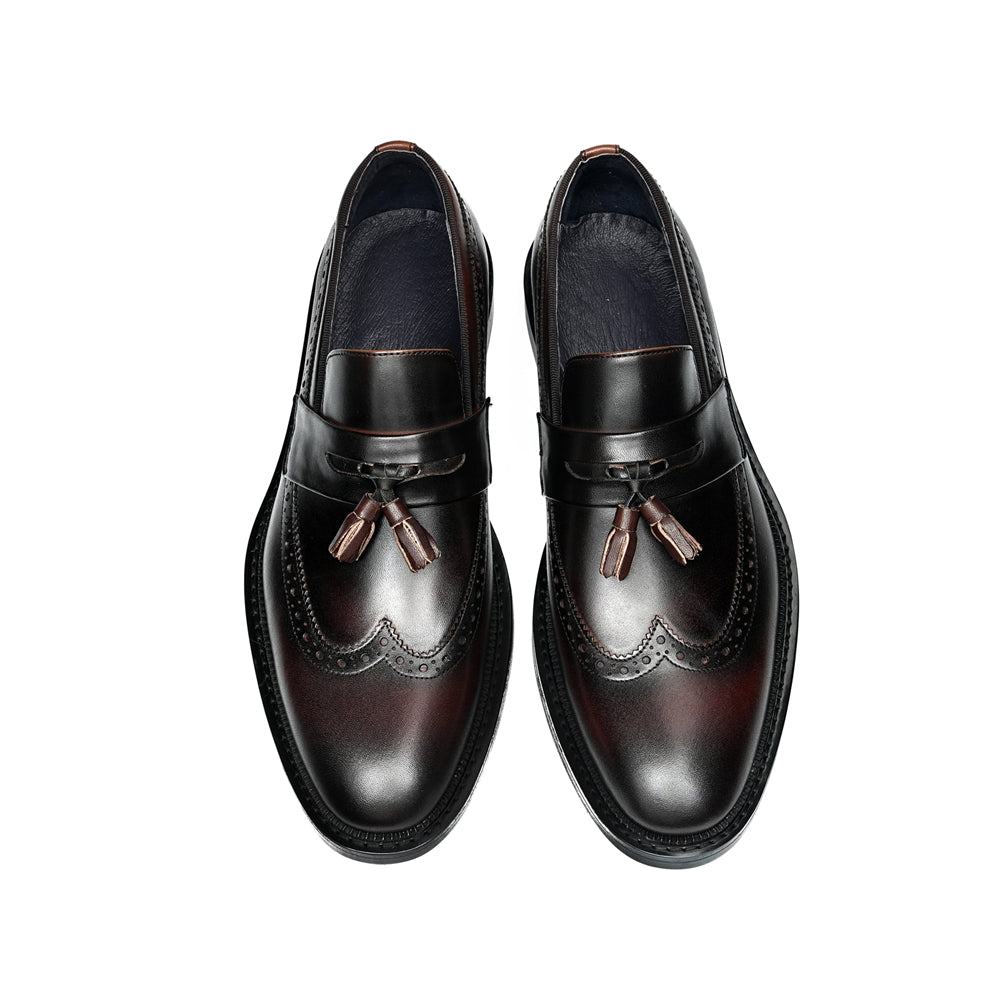 Veltique Snakara Tassel Dress Loafers