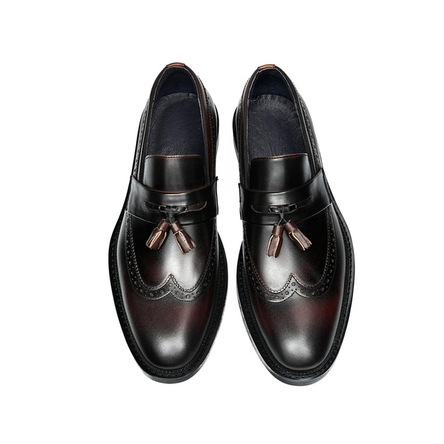 Veltique Snakara Tassel Dress Loafers