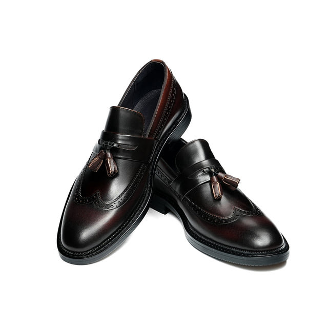 Veltique Snakara Tassel Dress Loafers