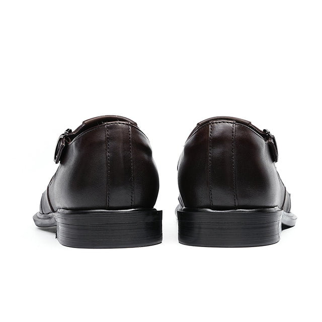 Dracavant Chic Buckle Leather Sandals