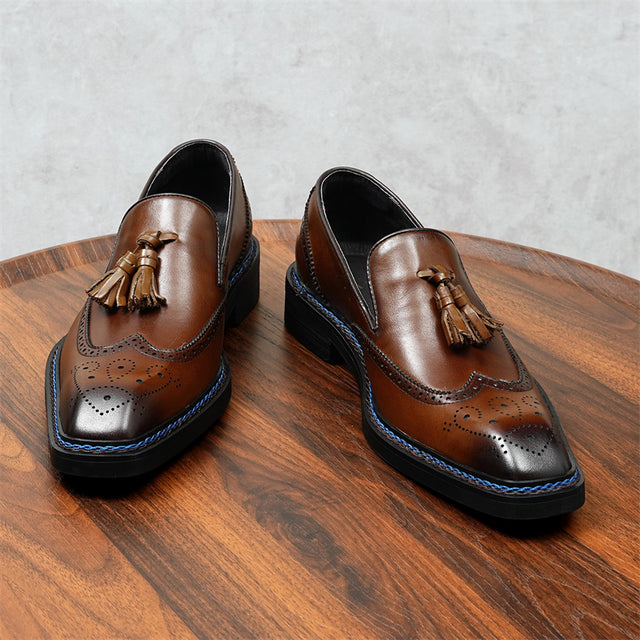 Veltique Snakara Tassel Dress Loafers