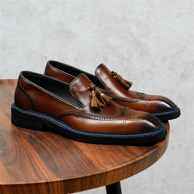 Veltique Snakara Tassel Dress Loafers