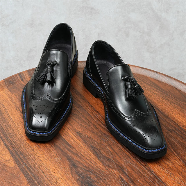 Veltique Snakara Tassel Dress Loafers