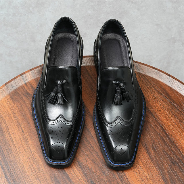 Veltique Snakara Tassel Dress Loafers