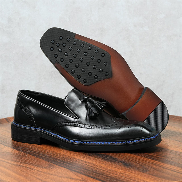 Veltique Snakara Tassel Dress Loafers