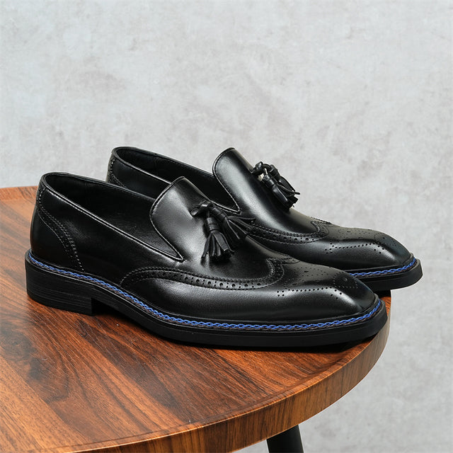Veltique Snakara Tassel Dress Loafers