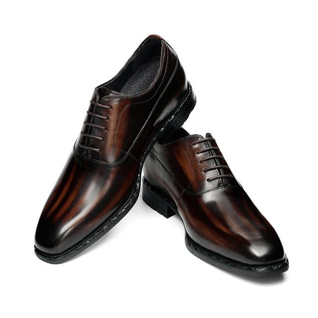 Aurastyle Ebonique increased Leather Brogues