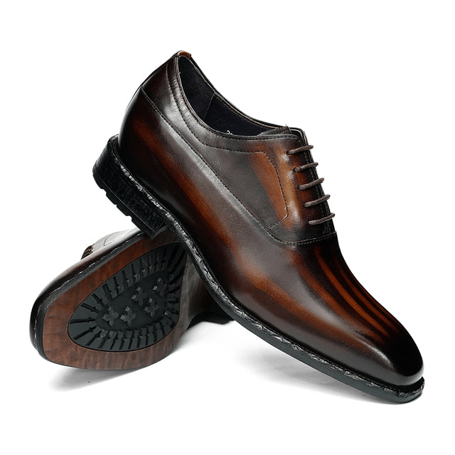 Aurastyle Ebonique increased Leather Brogues