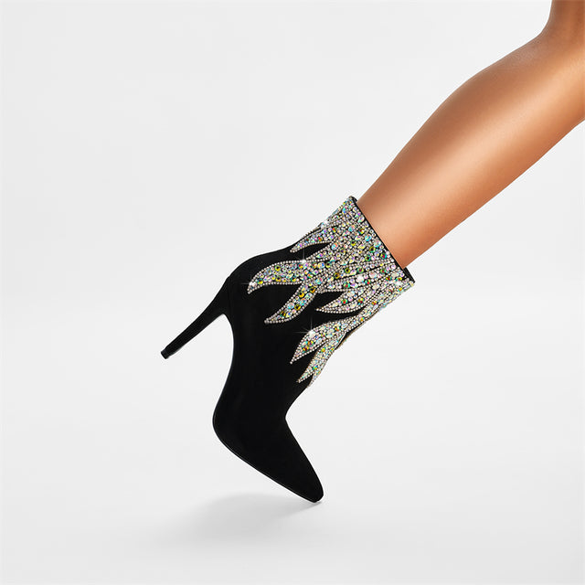 Ostranuxe Bridal Zipper Booties