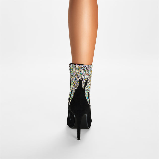 Ostranuxe Bridal Zipper Booties