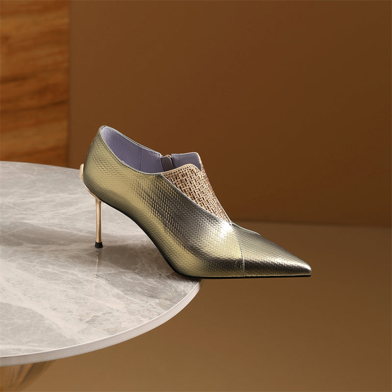 Opulessa Exotic Leather Pointed Toe Heels