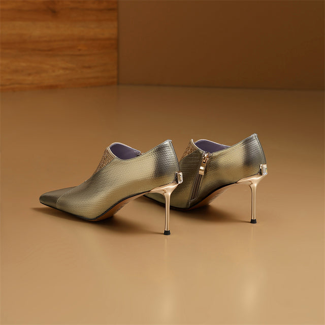 Opulessa Exotic Leather Pointed Toe Heels