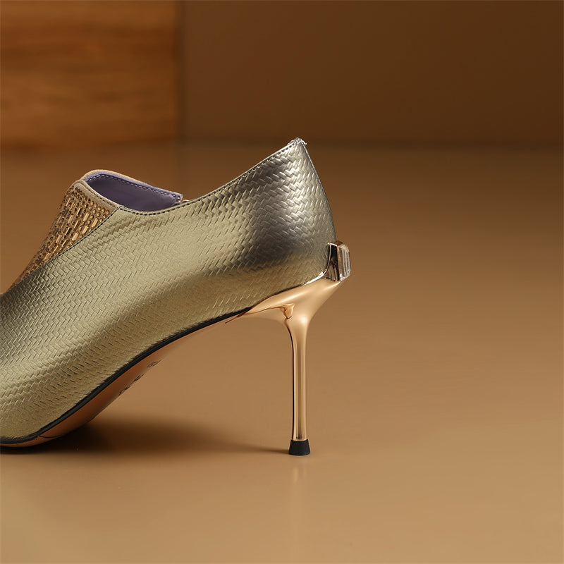 Opulessa Exotic Leather Pointed Toe Heels