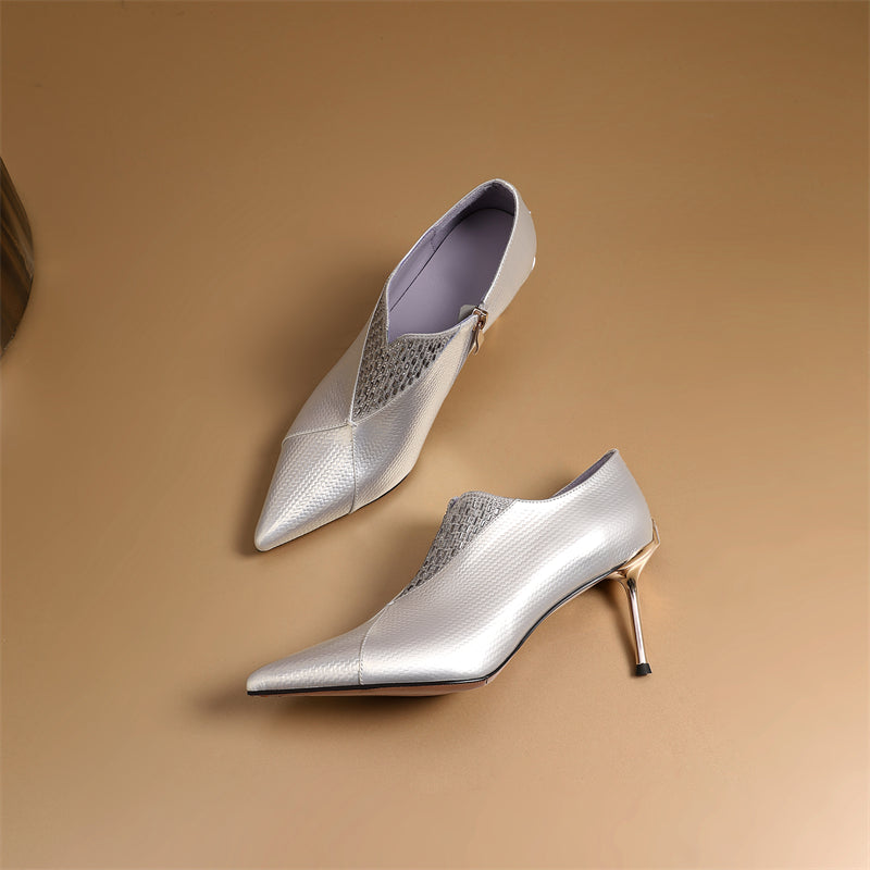 Opulessa Exotic Leather Pointed Toe Heels