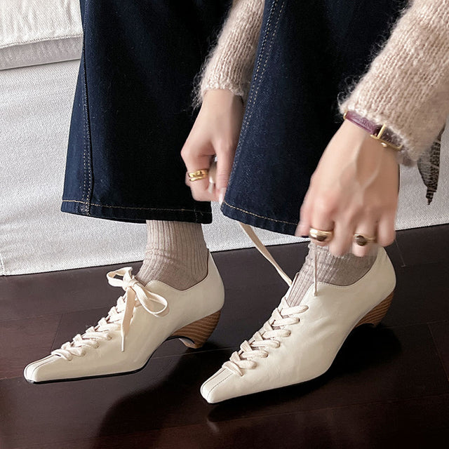 Aurastyle LuxeLeather Exotic Square Toe Shoes