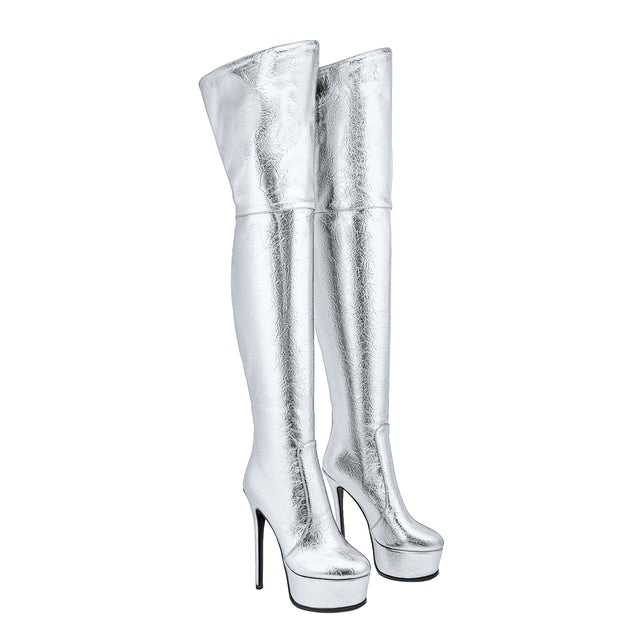 Veltique Wedding Slip Boots