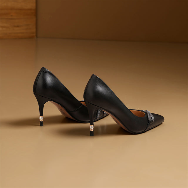 AlliChic Serpatura Exotic Leather High Heels