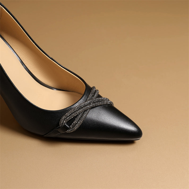 AlliChic Serpatura Exotic Leather High Heels