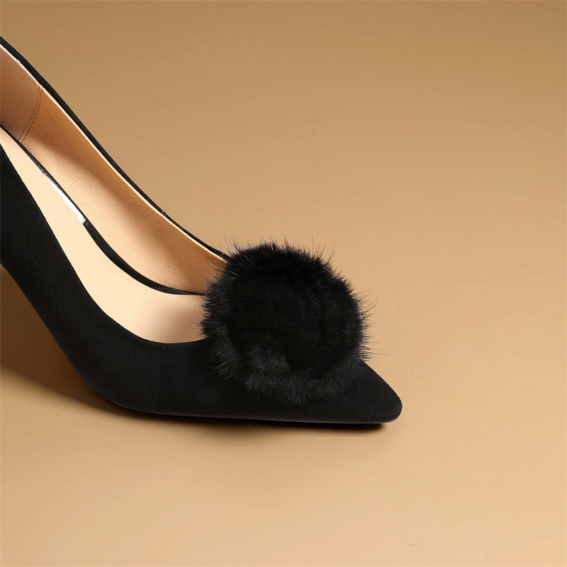 AlliChic Granderie Exotic Suede High Heels