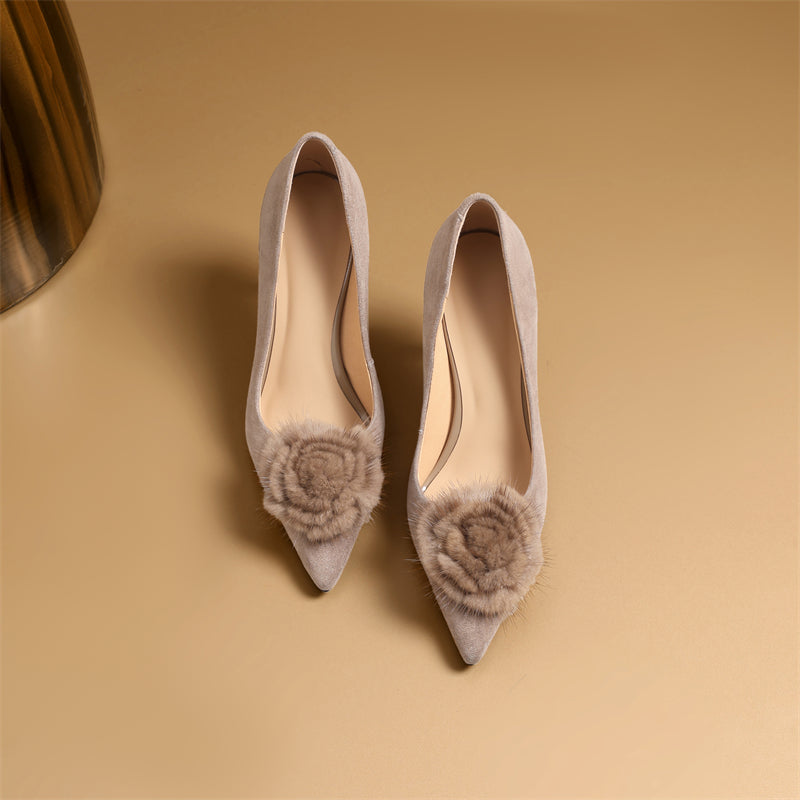 AlliChic Granderie Exotic Suede High Heels