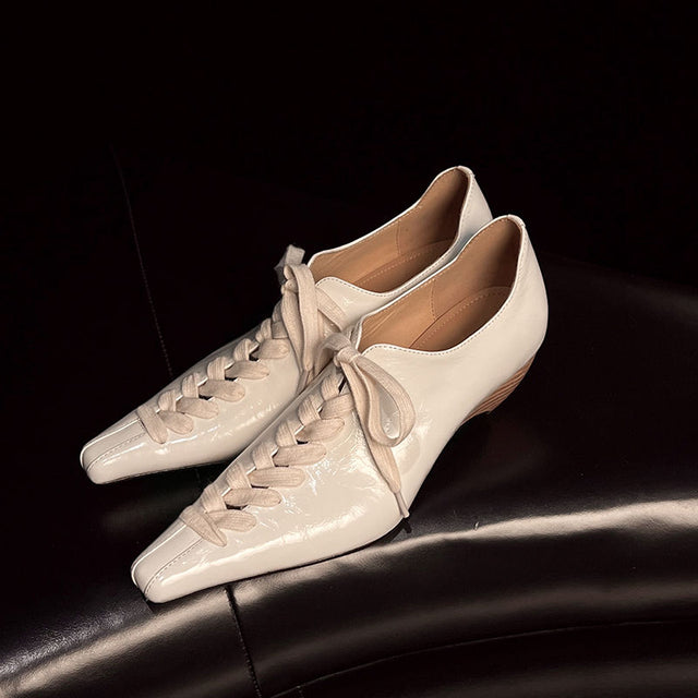 Aurastyle LuxeLeather Exotic Square Toe Shoes