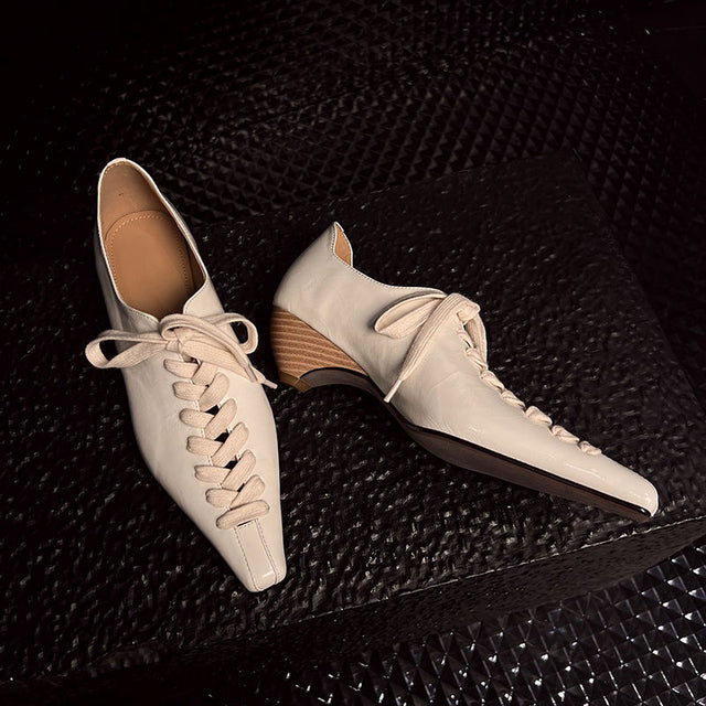 Aurastyle LuxeLeather Exotic Square Toe Shoes