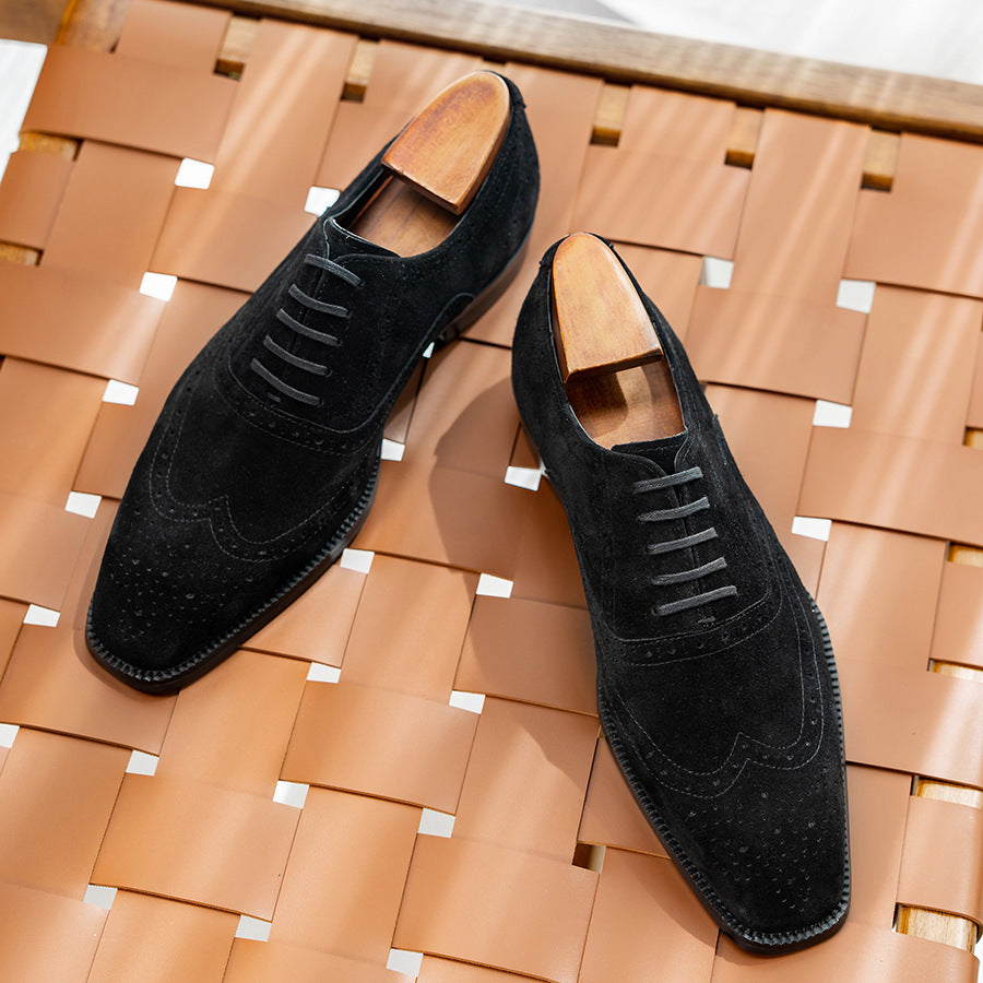 Veltoria LuxeLace Suede Dress Shoes