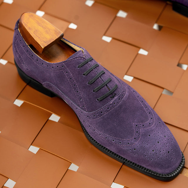 Veltoria LuxeLace Suede Dress Shoes