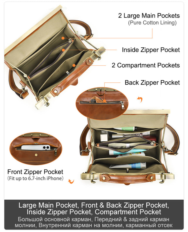 Serpatura Office Zip Crossbody Bag