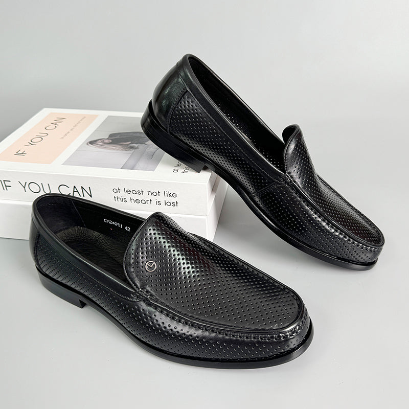 Veltique Glide Croc-textured Loafers