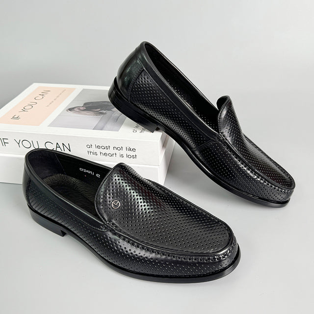 Veltique Glide Croc-textured Loafers