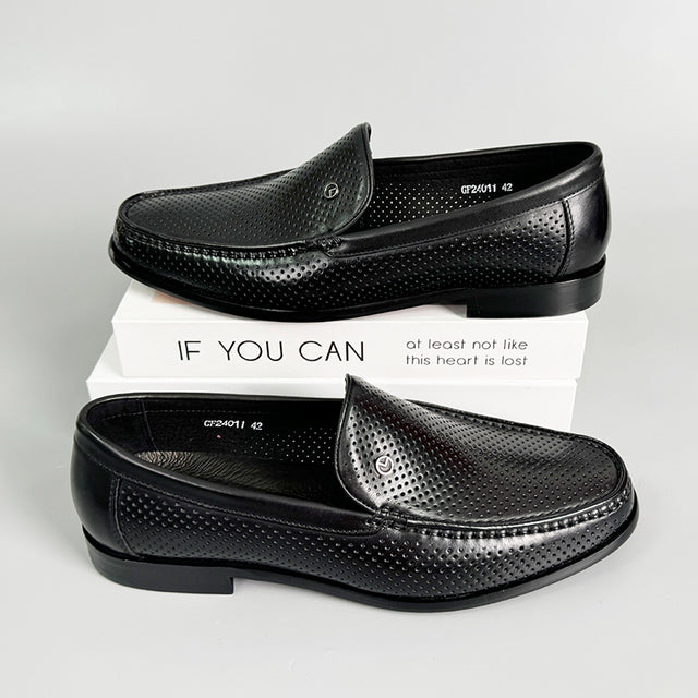 Veltique Glide Croc-textured Loafers