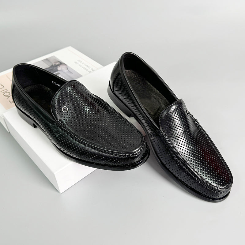 Veltique Glide Croc-textured Loafers