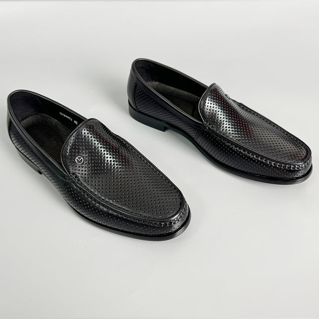 Veltique Glide Croc-textured Loafers