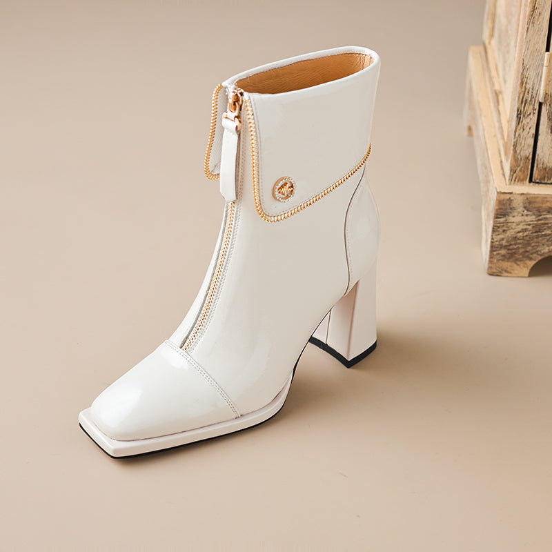 Veltique Elegance Zip Booties