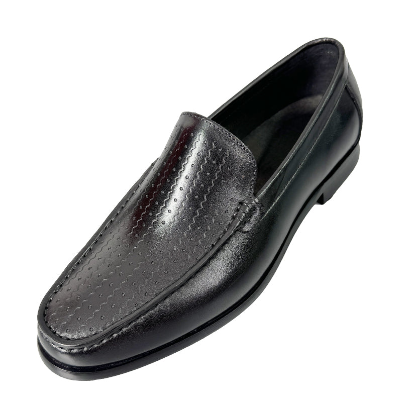 Veltique Glide Croc-textured Loafers