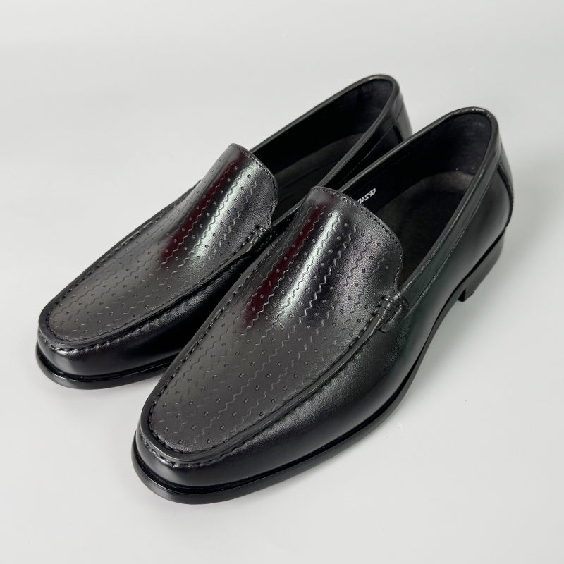 Veltique Glide Croc-textured Loafers