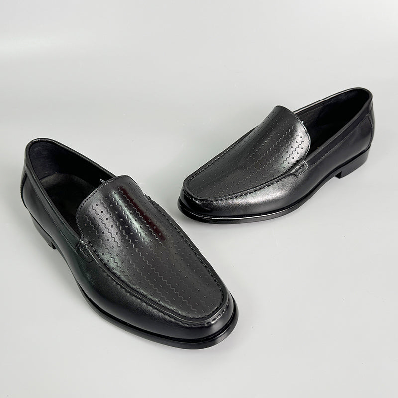 Veltique Glide Croc-textured Loafers