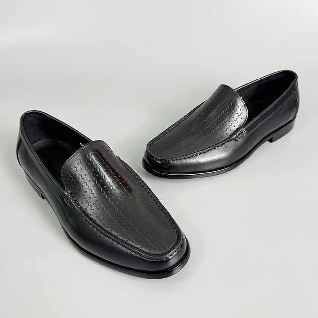 Veltique Glide Croc-textured Loafers